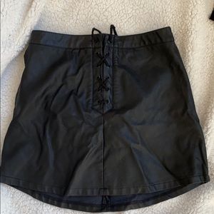 Black pleather skirt
